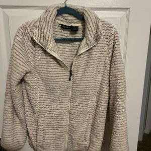 Cream striped fleece jacket!